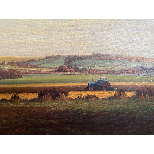 1328 - Jefferson Bond two oils on board South Riding, image 46cm h x 66cm w (Rudstone) and Southgate, Horns... 