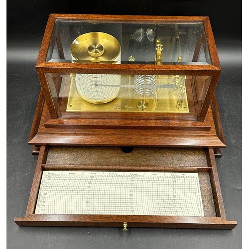 Russell Norwich Scientific Instruments Ltd aneroid barograph raised in ...