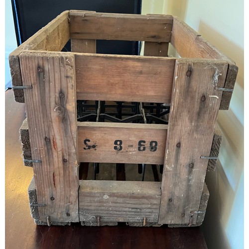 1255 - A vintage wooden Whitbread beer crate. 39cm x 28cm.