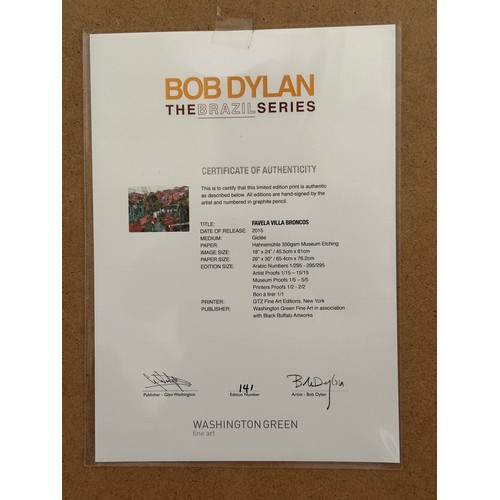 1302 - Bob Dylan (American 1941-) Favela Villa Broncos - The Brazil Series, artist pencil signed limited ed... 