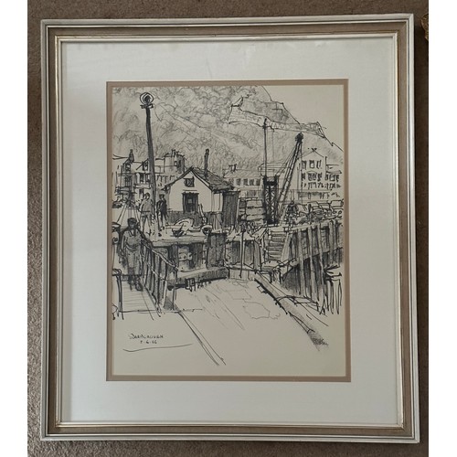 1423 - Harry Hudson Rodmell (1896-1984) 'Scarborough', monochrome watercolour signed and dated 2.6.66. Imag... 