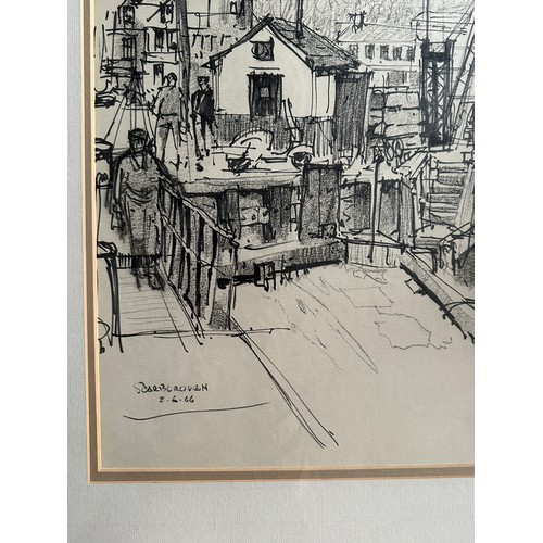 1423 - Harry Hudson Rodmell (1896-1984) 'Scarborough', monochrome watercolour signed and dated 2.6.66. Imag... 