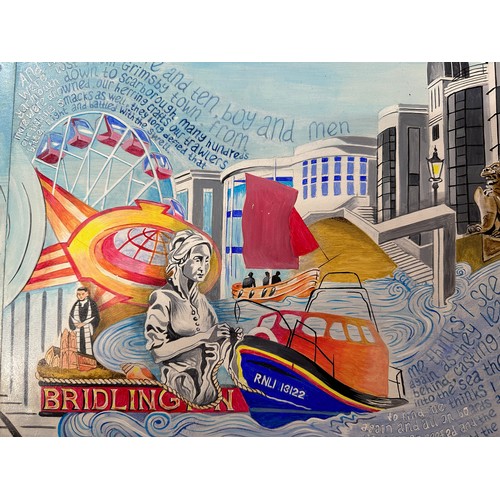 1420 - Ann Mccall - A montage in three sections, landmarks and scenes depicting Bridlington.