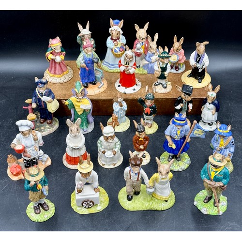 127 - A large collection of Royal Doulton Bunnykins to include Mystic Bunnykings, Scout Bunnykins DB 197 w... 