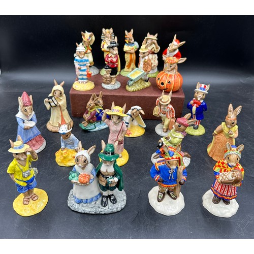 128 - A large collection of Royal Doulton Bunnykins to include Summer Lapland DB298, Winter Lapland, DB 29... 