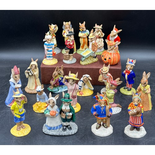 128 - A large collection of Royal Doulton Bunnykins to include Summer Lapland DB298, Winter Lapland, DB 29... 