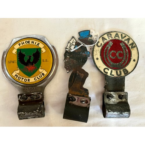 1275 - Motoring Memorabilia, assorted car badges to include AA, Phoenix Motor Club, Caravan Club, Registere... 