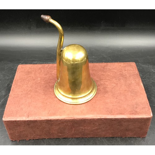 1195 - A 19thC Brass Ear Trumpet deaf aid by Lindsey & Sons, 32 Ludgate Hill, E.C. measuring approx 15cm h ... 