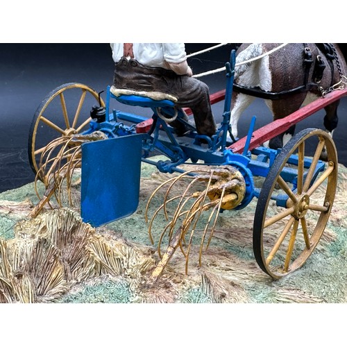 283 - Border Fine Arts 'Rowing Up', limited edition 636/950 - farmer, horse and rake, approx 39cm long x 1... 