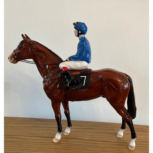 193 - Beswick Racehorse and Jockey Bay. Model No. JBH29 GR 121/250, with certificate.