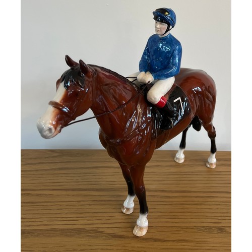 193 - Beswick Racehorse and Jockey Bay. Model No. JBH29 GR 121/250, with certificate.