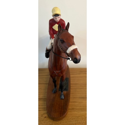 199 - Beswick Connoisseur model Horse and Jockey, Red Rum, model No. 2511.