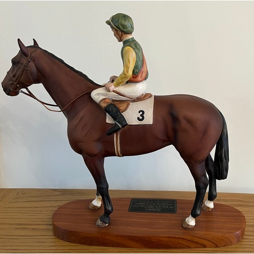 200 - Beswick Connoisseur model Horse and Jockey, Nijinksy, model No. 2352.