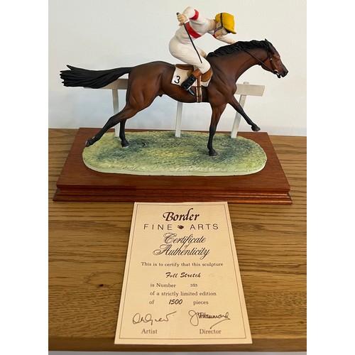 284 - Border Fine Arts 'Full Stretch', model No. L82. 353/1500. By David Geenty, on wood base, with certif... 