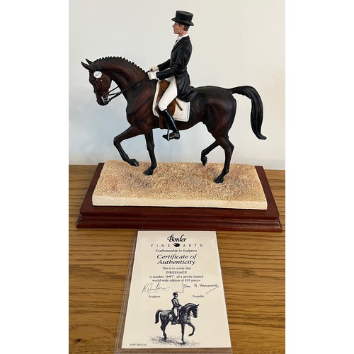 286 - Border Fine Arts 'Dressage', model No. B0278. 447/850 by Robert Donaldson, on wood base, with certif... 