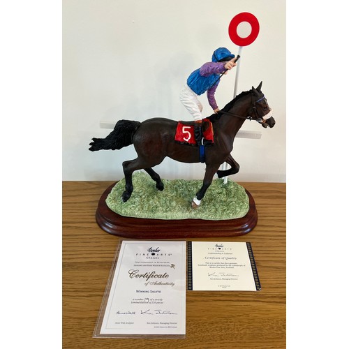 290 - Border Fine Arts 'Winning Salute', model No. B1634. 19/250 by Anne Wall, on wood base, with certific... 