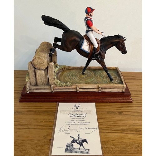 298 - Border Fine Arts 'Cross Country', model No. B0319. 208/850. By Rob Donaldson, on wood base, with cer... 