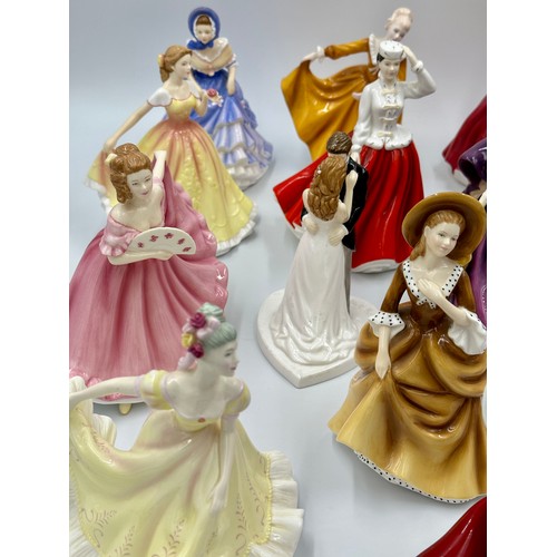 173 - Fifteen Royal Doulton Pretty Ladies : Alice HN5415, Kirsty HN4783, English Rose HN 5029, Deborah HN ... 