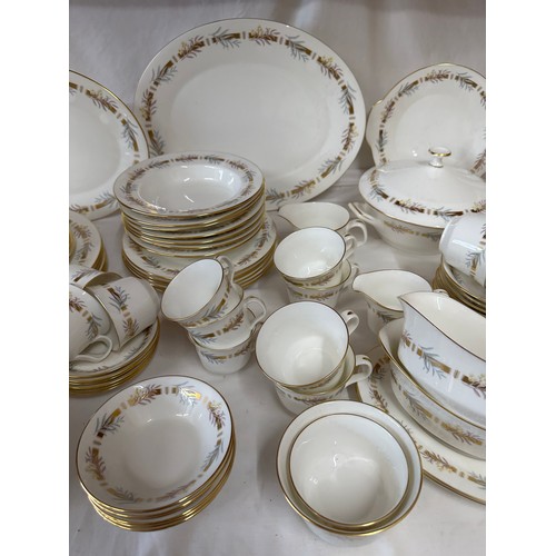 176 - A large quantity of Minton 'Rhapsody' H5248 tea and dinner ware comprising : 7 x dinner plates, 7 x ... 