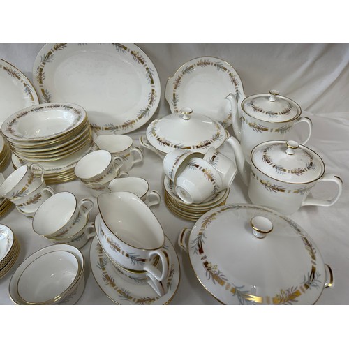 176 - A large quantity of Minton 'Rhapsody' H5248 tea and dinner ware comprising : 7 x dinner plates, 7 x ... 