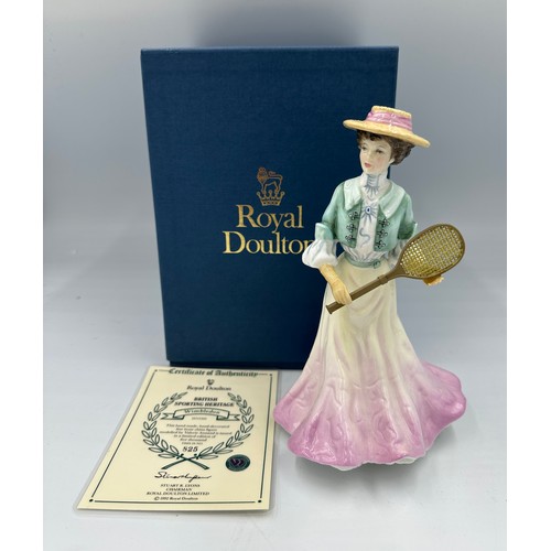 179 - A boxed limited edition Royal Doulton British Sporting Heritage Figure Wimbledon HN 3366. No 825/500... 