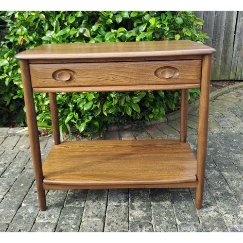 65 - Ercol side table with single drawer to front. 72cm h x 80cm w x 41cm d