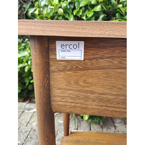 65 - Ercol side table with single drawer to front. 72cm h x 80cm w x 41cm d