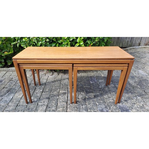 68 - A nest of three tables, largest 50cm h x 99cm w x 38cm d