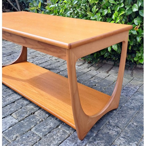 69 - A mid century teak coffee table 52cm h x 110cm l x 50cm d