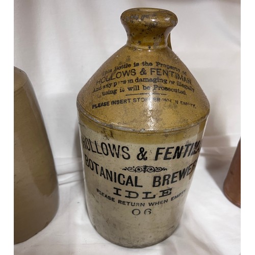 1341 - Various stoneware and glass bottles to include Barrow Bottling Co. Ltd. Stone Ginger Beer, Hollows &... 