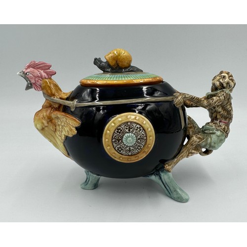 143 - Minton Archive Collection Chinaman Teapot Limited Edition 167/2500 and Monkey & Cockerel Teapot Limi... 