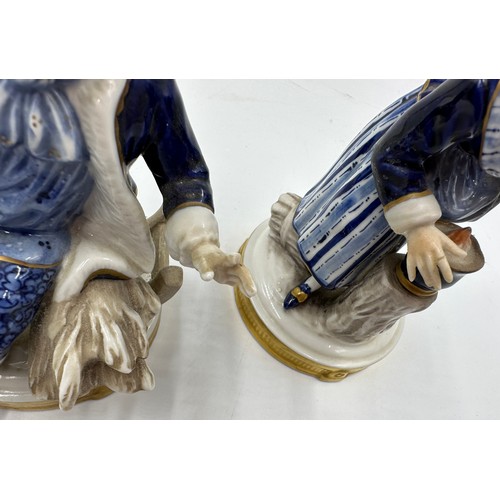 162 - Capodimonte - 5 figurines of children and young couples, tallest approx 21cm h