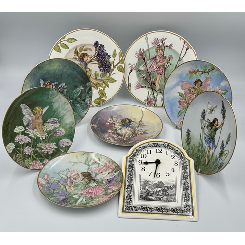 164 - Eight Villeroy & Boch Fairy plates inspired by Cicely Mary Barker approx 20cm d smallest and 22cm la... 