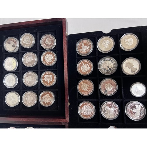 671 - The Official Coin Collection in Honour of HM Queen Elizabeth The Queen Mother, 71 coins, .925 silver... 