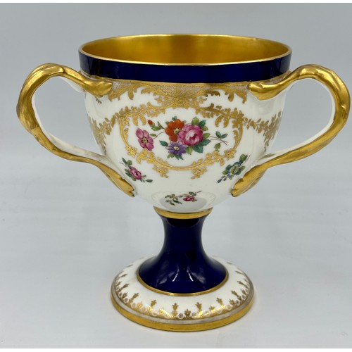 258 - Mixed ceramics to include a 19thC Cauldon loving cup 17.5cm, a Copeland porcelain figural dish for T... 