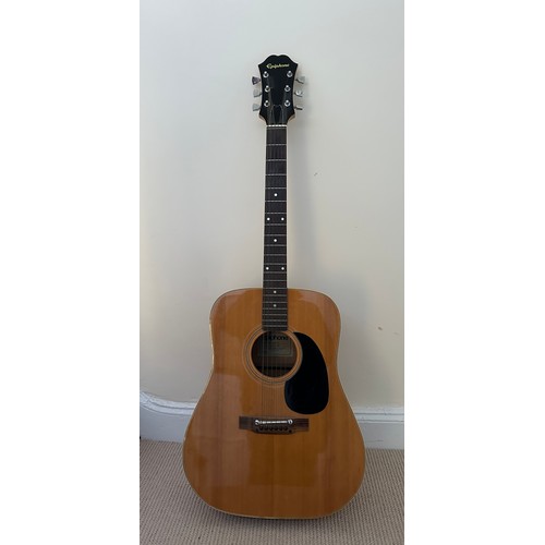 1219 - A 1970's Epiphone Model Pr-545MPL acoustic guitar produced by Norlin with rosewood fingerboard and m... 