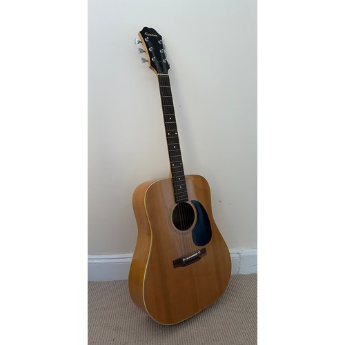 1219 - A 1970's Epiphone Model Pr-545MPL acoustic guitar produced by Norlin with rosewood fingerboard and m... 