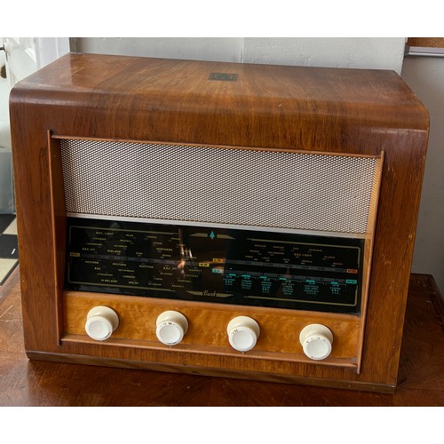 1254 - A vintage Bush radio. 50cm x 21cm x 29cm h.