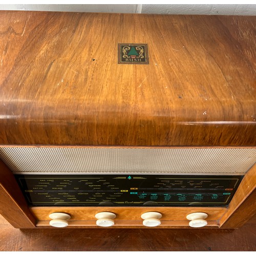 1254 - A vintage Bush radio. 50cm x 21cm x 29cm h.