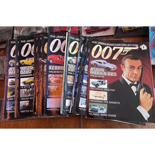 1078 - Collection of 38 James Bond toy cars by 'GE Fabbri'. All in original packaging with magazines and 2 ... 