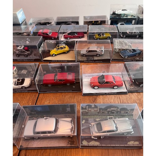 1078 - Collection of 38 James Bond toy cars by 'GE Fabbri'. All in original packaging with magazines and 2 ... 