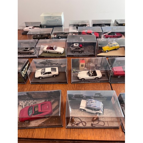 1078 - Collection of 38 James Bond toy cars by 'GE Fabbri'. All in original packaging with magazines and 2 ... 