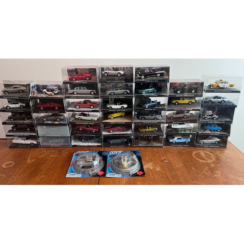 1078 - Collection of 38 James Bond toy cars by 'GE Fabbri'. All in original packaging with magazines and 2 ... 