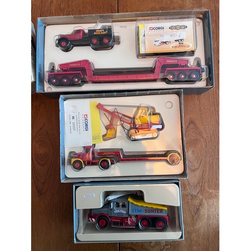 1079 - Corgi Heavy Haulage to include CC12302 Scammell Contractor Sunters, 31010 Short Bros Scammell Highwa... 