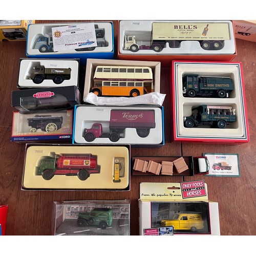 1083 - Corgi diescast models to include 21303 Bell's AEC Ergomatic with Box Trailer, 11301 Russell of Bathg... 