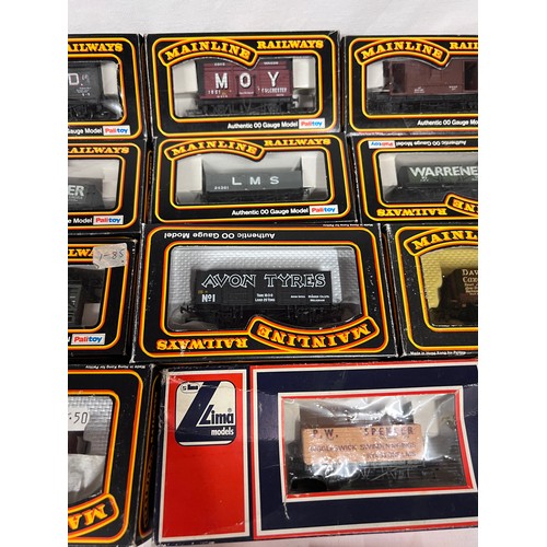 1090 - Palitoy Mainline - 6 x boxed 00 gauge wagons x 15, three other boxed wagons including Lima Wagons an... 