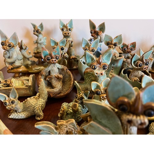 281 - A large quantity of Yare design pottery dragon figures. Many with paper labels. (39)