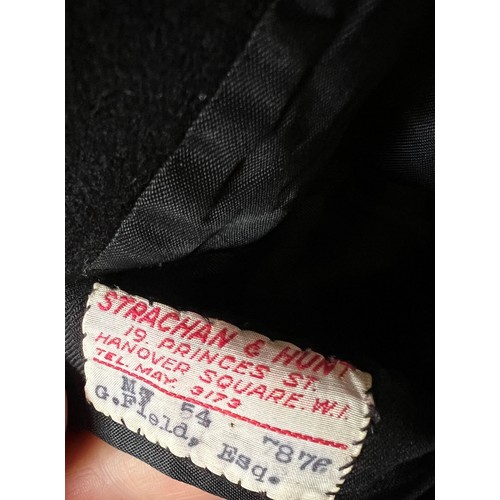 940 - A vintage gentleman’s morning suit comprising jacket, trousers and waistcoat. Label Strachan & Hunt ... 