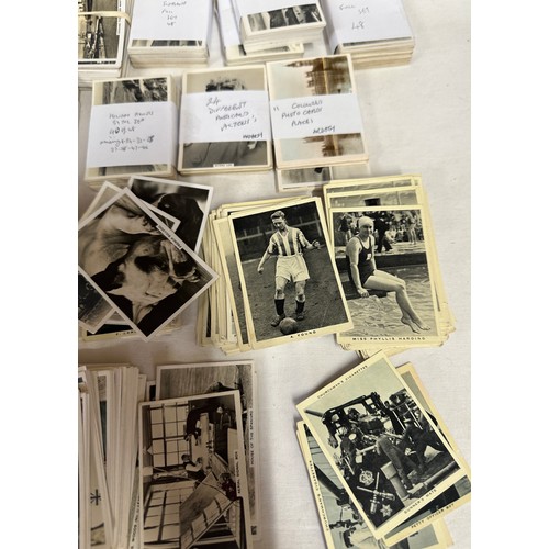 A large quantity of cigarette cards to include: SENIOR SERVICE black and  white photo card sets: 2 x