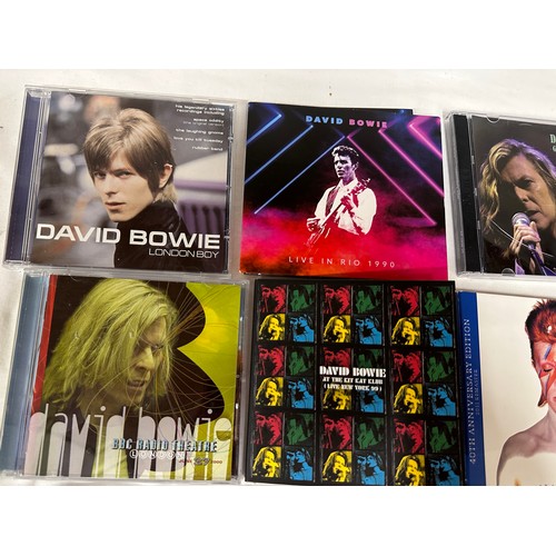 1218 - David Bowie CD's and and Bowie Style book, 1st Edition, Live CD's to include Glastonbury 2000, Kit K... 